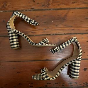 BCBG black Gingham Heels